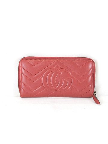 Gucci GUCCI GG Marmont Round Zip Wallet 443123.2149 Long Leather Red Women's (view 2)