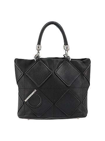 Salvatore Ferragamo Vintage Handbag Leather Black Leather Handbag (view 1)