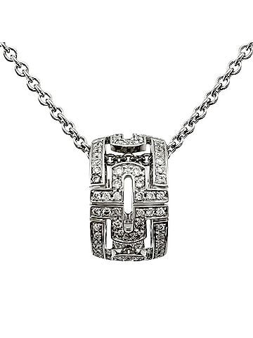 Bvlgari Bulgari Parentesi Necklace, 18K White Gold, Diamond, Women's, BVLGARI (view 1)