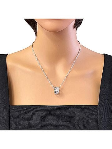 Bvlgari Bulgari Parentesi Necklace, 18K White Gold, Diamond, Women's, BVLGARI (view 2)