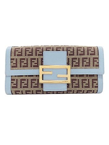 Fendi Fendi Zucchino Pattern Long Wallet, Canvas, Women's FENDI (view 1)