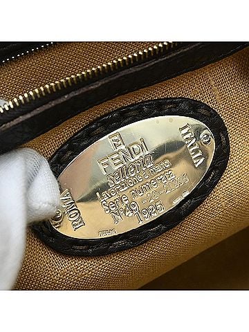 Fendi Selleria Frame Doctor Bag Leather Brown Leather Handbag (view 2)