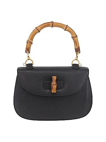 Gucci Bamboo 1947 Top Handle Bag Leather Black Leather Handbag (view 1)