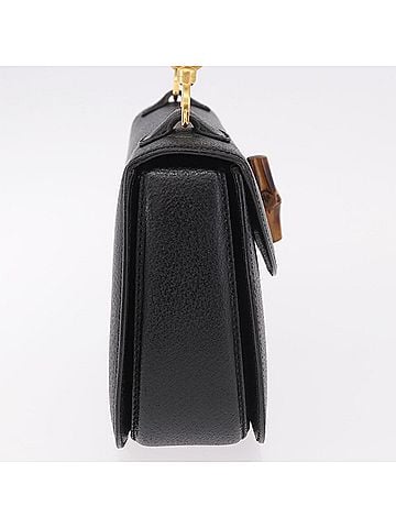 Gucci Bamboo 1947 Top Handle Bag Leather Black Leather Handbag (view 2)