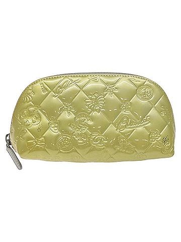 Chanel Vintage Toiletry Pouch Patent Leather Silver Other Clutche & Pouche Bag (view 1)