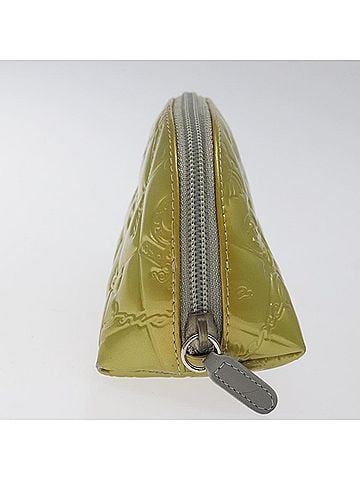Chanel Vintage Toiletry Pouch Patent Leather Silver Other Clutche & Pouche Bag (view 2)