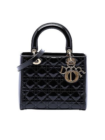 Dior Medium Patent Cannage Lady Dior (view 1)