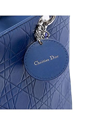 Dior Large Ultra Matte Calfskin Cannage Embossed Lady Dior (view 2)