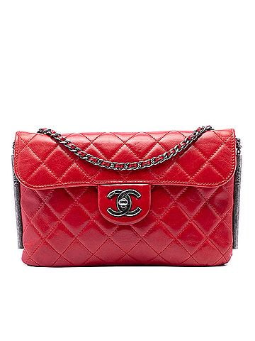 Chanel CC Quilted Lambskin Embossed LAX Single Flap (view 1)