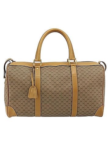 Gucci Vintage Travel Bag Gg Canvas Beige Pvc Travel Bag Bag (view 1)