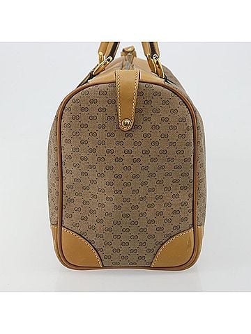 Gucci Vintage Travel Bag Gg Canvas Beige Pvc Travel Bag Bag (view 2)
