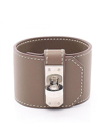 Hermès Hermes Kelly Twist GM Etoupe Bracelet Accessory Stainless Steel Leather Women's Gray/Silver (view 1)