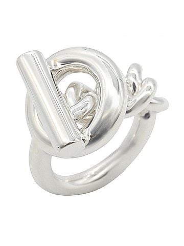 Hermès Hermes Croisette GM Ring, Sterling Silver 925, Women's, Tone, H104587B 00049 (view 1)