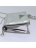 Prada 100% Leather Solid Silver Chain Wallet Embellished Leather Silver Leather Wallets Accessory One size - photo 4