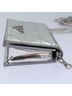 Prada 100% Leather Solid Silver Chain Wallet Embellished Leather Silver Leather Wallets Accessory One size - photo 2