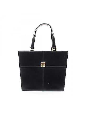 Yves Saint Laurent Yves Saint Laurent YSL logo tote bag/handbag, leather, women's, black. (view 1)