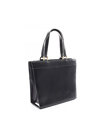 Yves Saint Laurent Yves Saint Laurent YSL logo tote bag/handbag, leather, women's, black. (view 2)