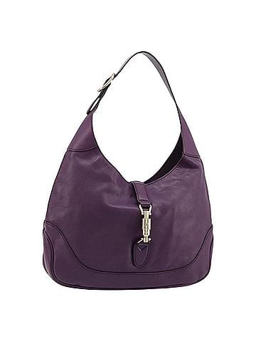 Gucci Jackie Original Shoulder Bag Leather Purple Leather Handbag (view 1)