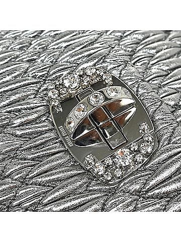 Miu Miu Nappa Matelassè Leather Silver Leather Handbag (view 2)