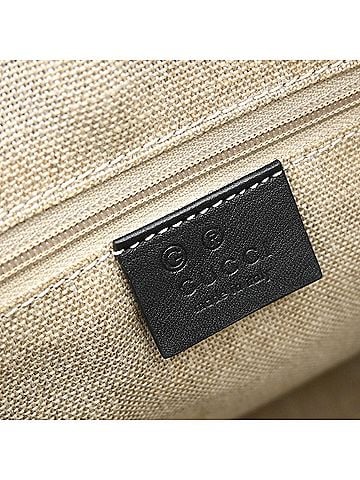 Gucci Convertible Dome Satchel Microssima Leather Black Leather Handbag (view 2)