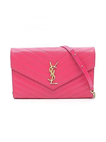 Yves Saint Laurent Yves Saint Laurent Saint Laurent Paris Cassandra Classic Shoulder Bag/Handbag, Leather, Women's, Red, 377828 (view 1)