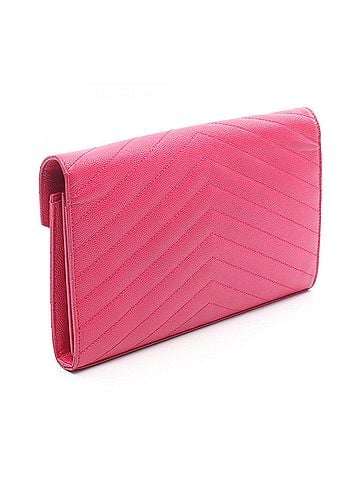 Yves Saint Laurent Yves Saint Laurent Saint Laurent Paris Cassandra Classic Shoulder Bag/Handbag, Leather, Women's, Red, 377828 (view 2)