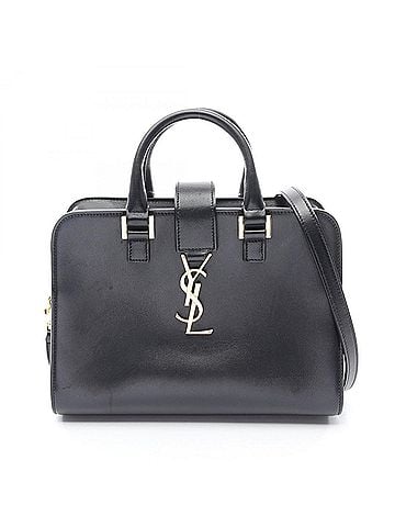 Yves Saint Laurent Yves Saint Laurent Saint Laurent Paris YSL line Baby Monogram Cabas 2-way handbag, leather, women's, black, 568853 (view 1)