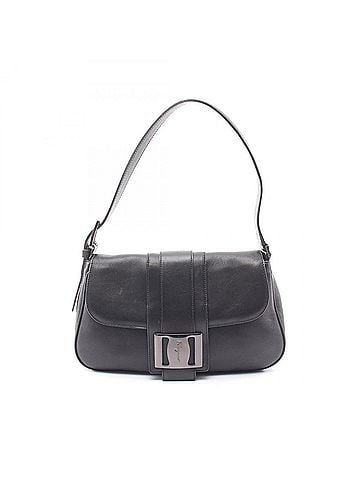 Salvatore Ferragamo Salvatore Ferragamo logo shoulder bag/handbag, leather, women's, black, item number 21 2849 (view 1)