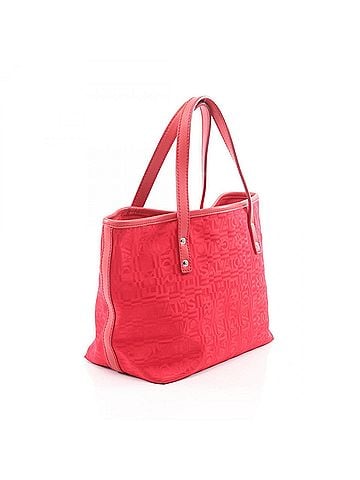 Salvatore Ferragamo Salvatore Ferragamo Gancini logo print tote bag/handbag, canvas and leather, women's, red, size 21, A839 (view 2)