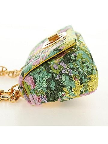 Dior Caro Bag Embroidered Canvas Green Canvas Handbag (view 2)