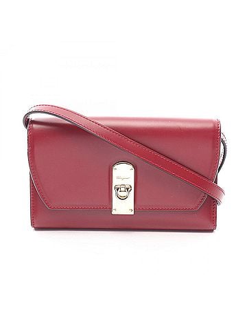 Salvatore Ferragamo Salvatore Ferragamo Gancini Shoulder Bag/Handbag, Leather, Women's, Red, 22D776 (view 1)