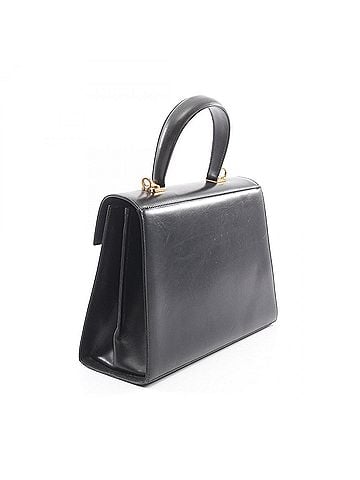 Salvatore Ferragamo Salvatore Ferragamo Gancini 2-Way Handbag, Leather, Women's, Black, Item No. 21 2181 (view 2)