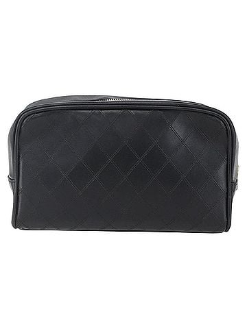 Chanel Vintage Toiletry Pouch Leather Black Patent_Leather Clutche & Pouche Bag (view 1)