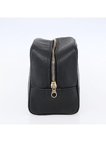 Chanel Vintage Toiletry Pouch Leather Black Patent_Leather Clutche & Pouche Bag (view 2)