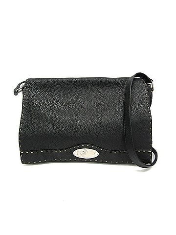 Fendi Selleria Messenger Bag Leather Black Leather Shoulder Bag Bag (view 1)
