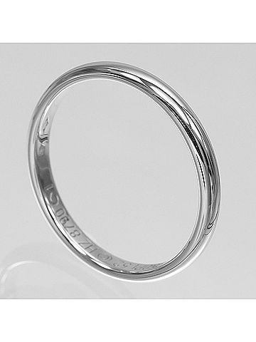 Cartier 1895 Wedding Band Platinum Silver Platinum Ring Jewelry (view 2)