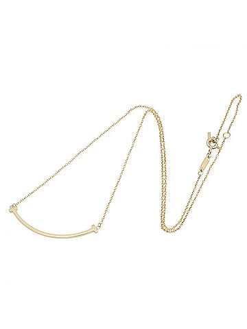Tiffany & Co. Tiffany & Co. T Smile Small Necklace, 18K (Yellow Gold), Gold Tone, Men's Women's, 60011679 (view 2)