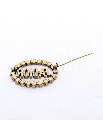 Christian Dior Christian Dior Dior J'ADIOR Brooch Accessory, Gold Plated (GP), Rhinestone, Women's, Tone, Clear Tone (view 2)