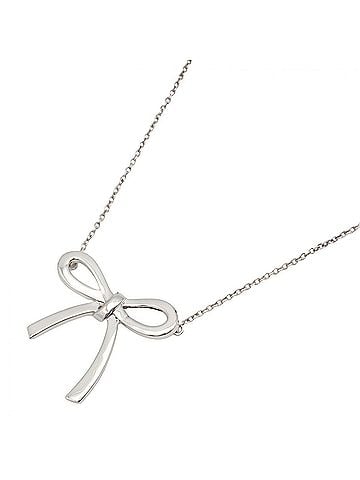 Tiffany & Co. Tiffany & Co. Ribbon Necklace, Sterling Silver 925, Women's Jewelry, Tone (view 1)