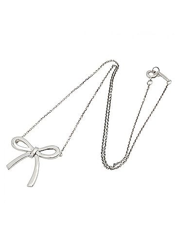 Tiffany & Co. Tiffany & Co. Ribbon Necklace, Sterling Silver 925, Women's Jewelry, Tone (view 2)