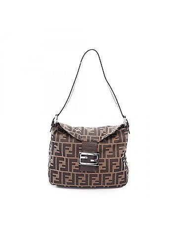 Fendi Fendi Zucca Shoulder Bag/Handbag, Canvas and Leather, Women's, Brown (view 1)