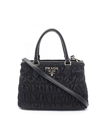 Prada Prada TESSUTO GAUFRE' 2-Way Tote Bag/Handbag, Nylon and Leather, Women's, Black, 1BA173 (view 1)