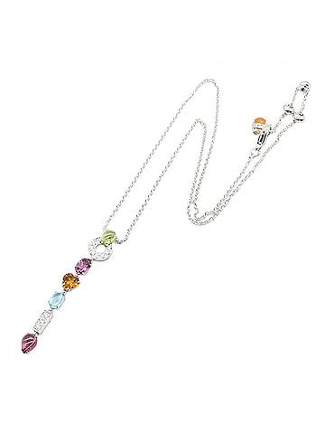 Bvlgari Bvlgari Bulgari Allegra Necklace, 18K White Gold (18KWG), Diamonds, Colored Stones, Silver Tone, Clear Multicolor, 339373 (view 2)