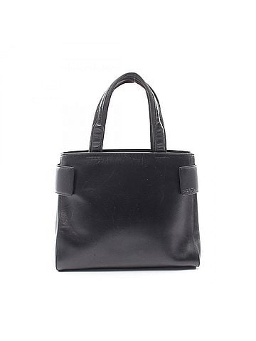 Prada Prada logo tote bag, handbag, leather, women's, black. (view 1)