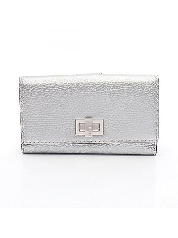 Fendi Fendi Peekaboo Selleria Bi-fold Long Wallet, Leather, Women's, Silver Tone, 8M0308 (view 1)