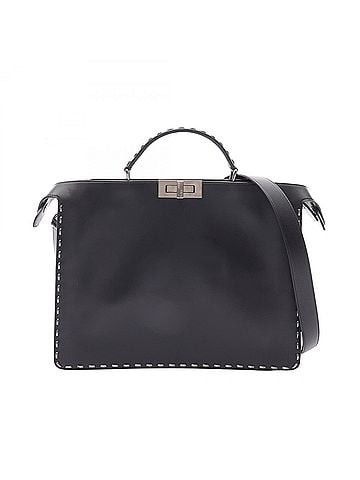 Fendi Fendi Peekaboo I.U Medium 2-Way Handbag, Leather, Men's, Black, 7VA529 (view 1)