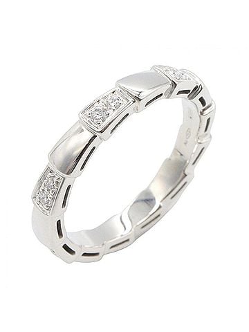 Bvlgari Bulgari BVLGARI Serpenti Viper Diamond Ring, 18K White Gold (18KWG), Diamond, Women's, Silver/Clear Tone, 353394 (view 1)