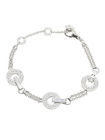 Bvlgari BVLGARI Bulgari Diamond Bracelet, 18K White Gold (18KWG), Diamond, Women's, Silver/Clear Tone, 357939 (view 1)