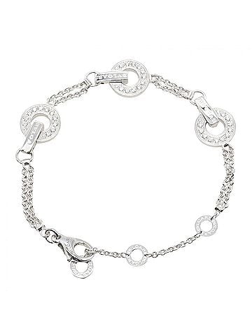 Bvlgari BVLGARI Bulgari Diamond Bracelet, 18K White Gold (18KWG), Diamond, Women's, Silver/Clear Tone, 357939 (view 2)