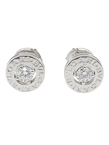 Bvlgari BVLGARI Bulgari Diamond Earrings, 18K White Gold (18KWG), Diamond, Women's, Silver/Clear Tone, Item Number 325551 (view 1)
